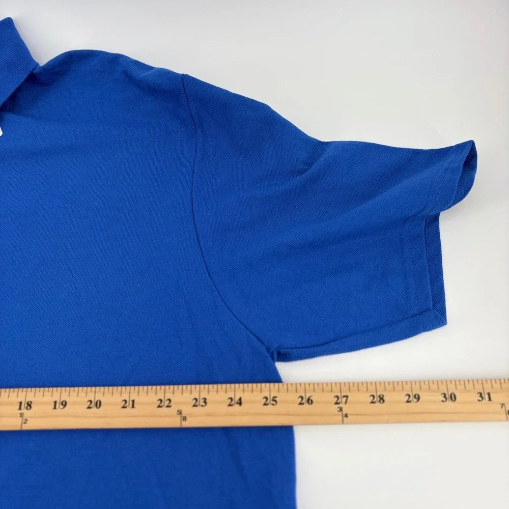 Gildan‎ DryBlend Polo Shirt 2XL Blue Short Sleeve Pique Knit Mens